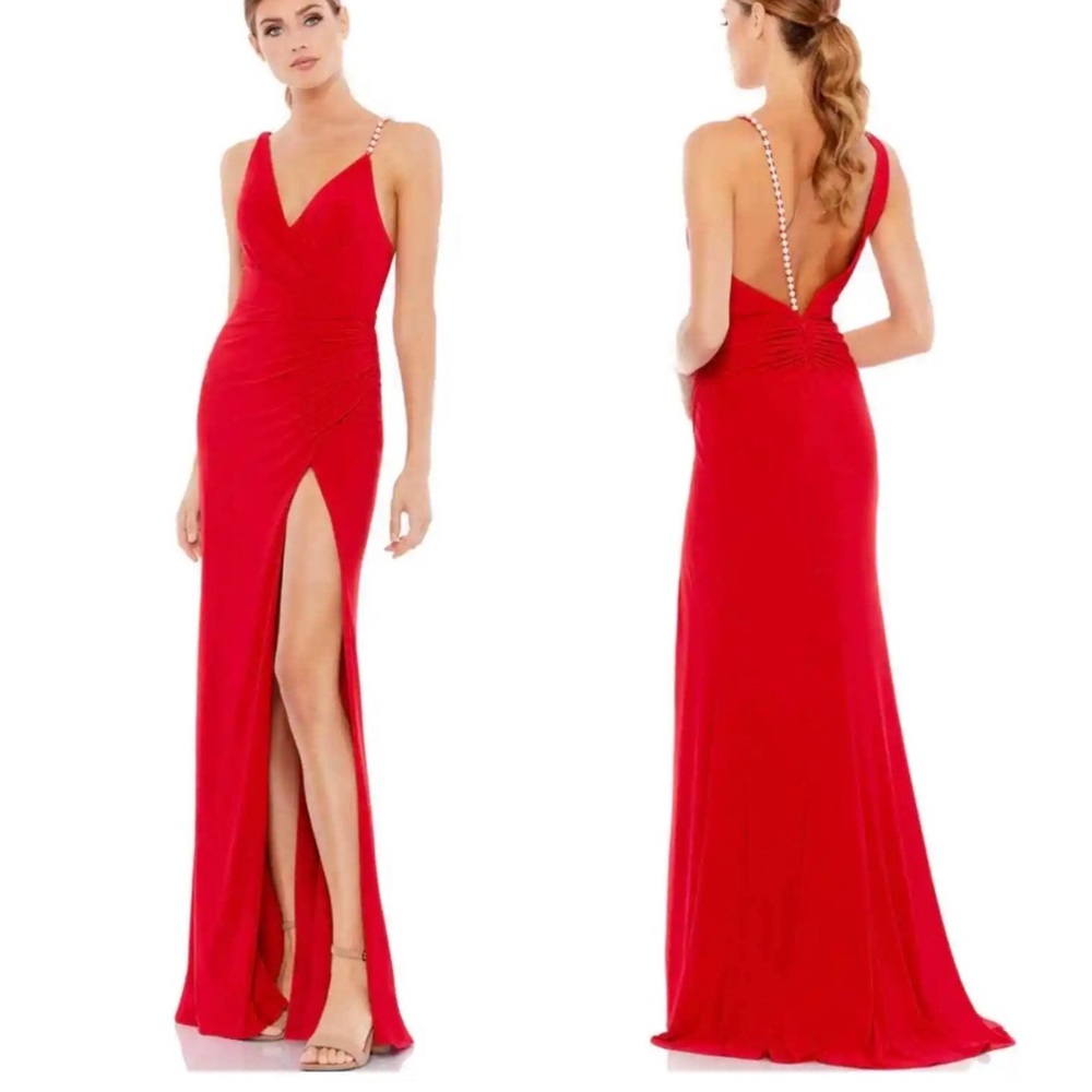 Mac Duggal Pearl red gown